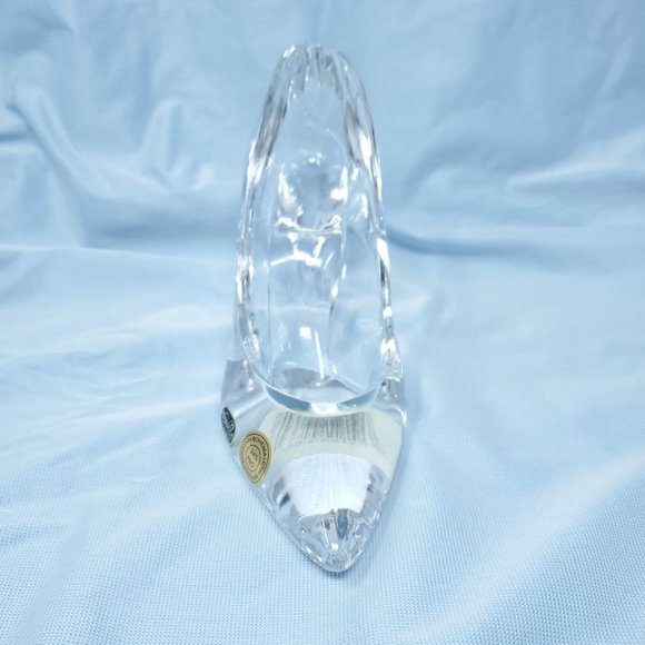 Bohemia Czech Lead Crystal Glass Princess Cinderella Slipper High Heel Shoes - Picture 2 of 8